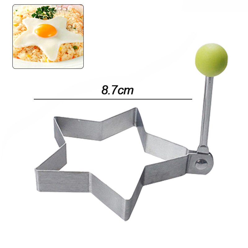 Funny Silicone Egg Rings Nonstick Omelette Egg Mold For DIY Breakfast Egg Fried Pancake Molds Rabbit Skull Kitchen Tools: Star
