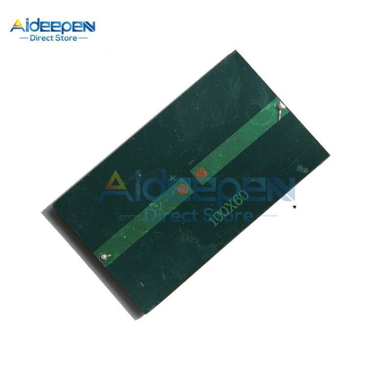 5V 160MA 0.8W Solar Panel Mini Solar System DIY For Battery Cell Phone Chargers Portable Solar Cell 100*60MM