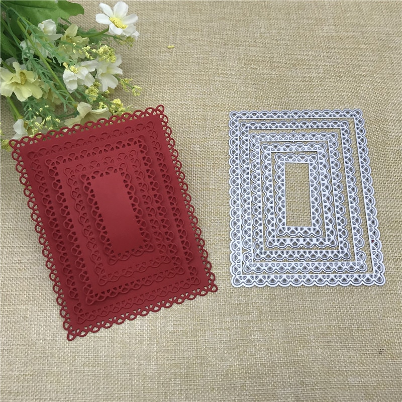 Rectangle Frame Metal Dies Scrapbooking Metal Cutting Dies Craft Stamps die Cut Embossing Card Make Stencil Frame