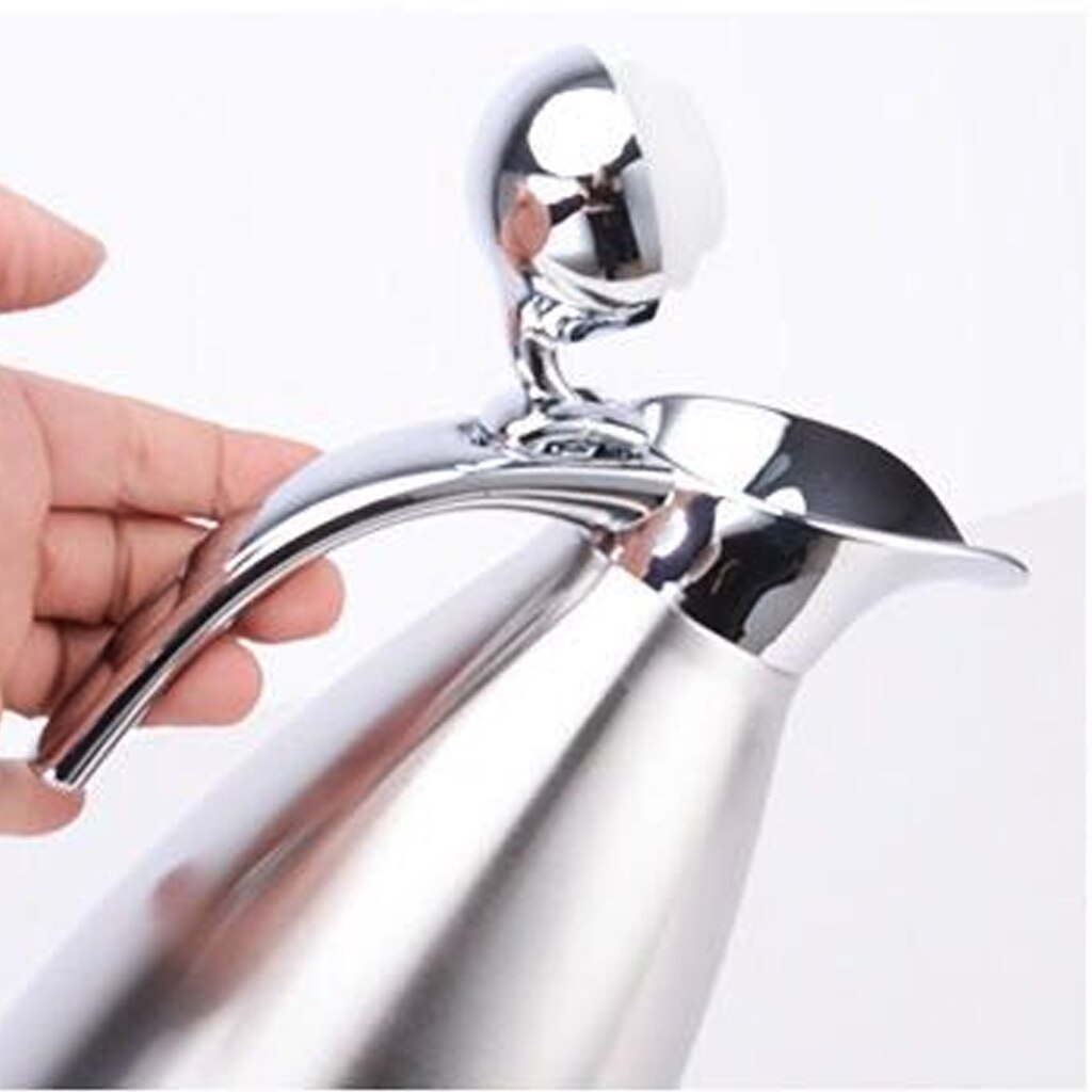 Stainless Steel 2L Thermal Flask Vacuum Kettle Hand Pressing Type Coffee Tea Milk Pot Thermo Jug Vacuum Insulated Bottle