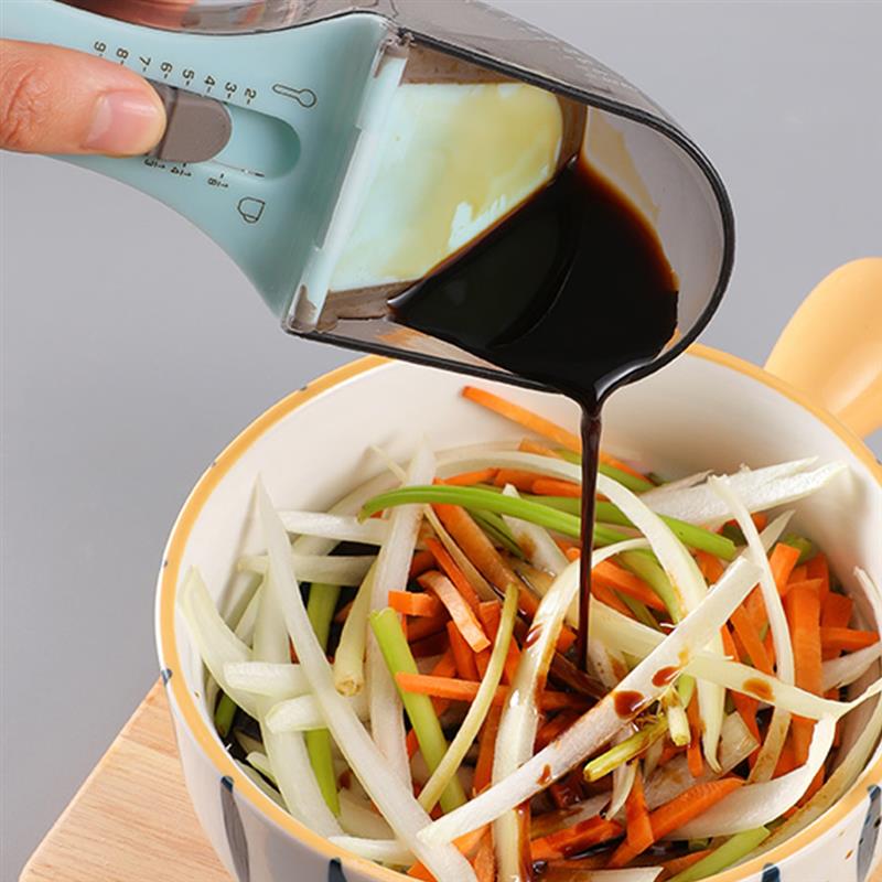 2pcs Adjustable Measuring Spoons Multifunctional Markings Scoop with Scale Teaspoons Kitchen