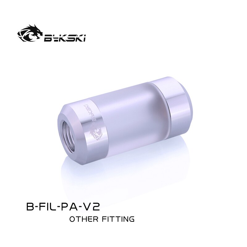 Bykski B-FIL-PA-V2,DIY Acrylic G1/4 Male To Male Water Filter Fitting Connector,PC Cooling Accessories: Silver