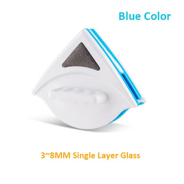 Vinduesbørste magnet glas magnetisk børste til vinduespudser dobbeltsidede magneter børste til hjemmet wizard visker rengøringsværktøj: 3-8mm blå