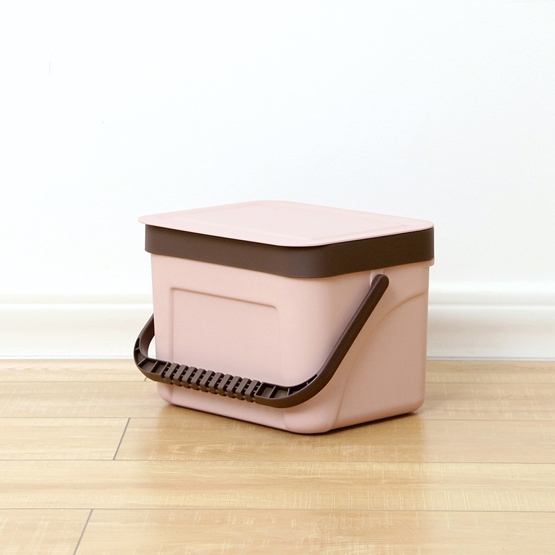 Garbage Box Dust Waste Bin Dual-use Storage Box Door Hanging Wall Mounted Debris Box Trash Bin Dustbin Gathering: pink-S