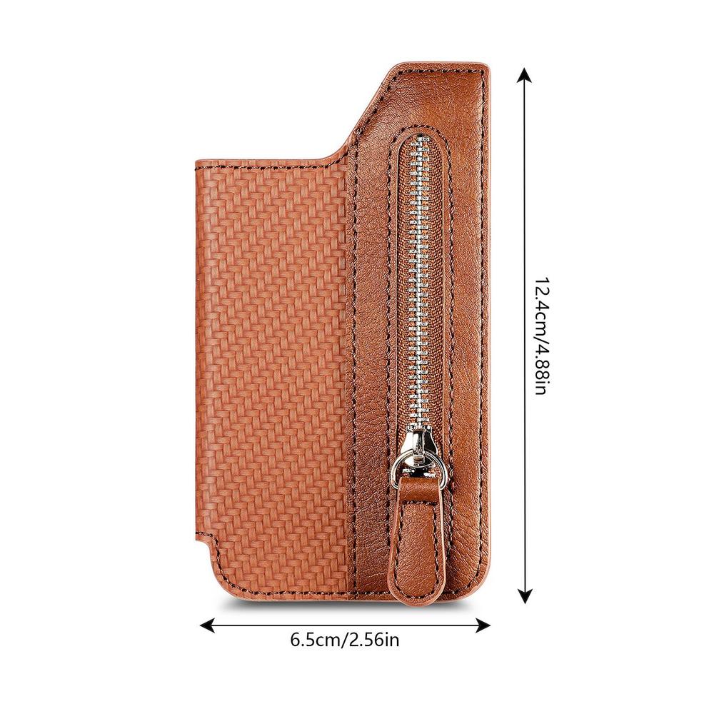 Selbst klebende Telefon Brieftasche Karten Halfter Pu Leder Brieftasche für praktisch hülle multifunktion Ale Telefon Brieftasche für Münzen Karten: Beige