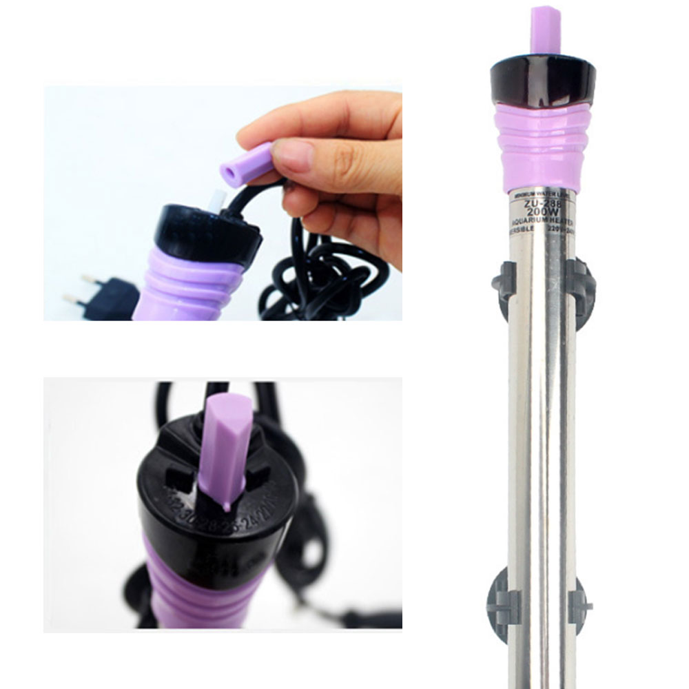 Calentador sumergible para acuario de acero inoxidable, Mini varilla de calentamiento para acuario, termostato para acuario, Accesorios para tanque para peces,