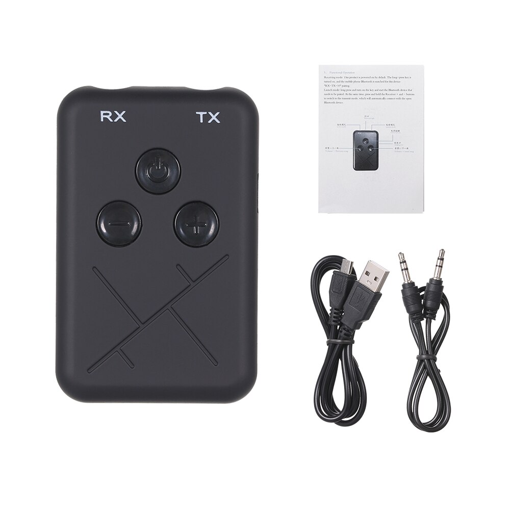 Wireless Transmitter and Receiver 3.5mm Audio Jack 2-in-1 Audio Receiving Device for TV/Speaker/Earphone