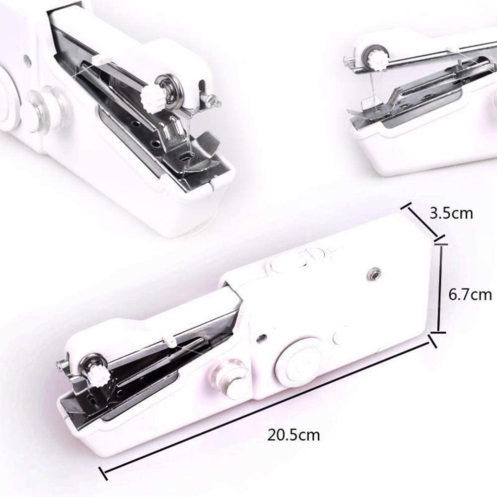 Mini Hand Sewing Machine Sew Needlework Cordless Clothes Fabrics Pink White Portable Mini Sewing Machine With Sewing Kits