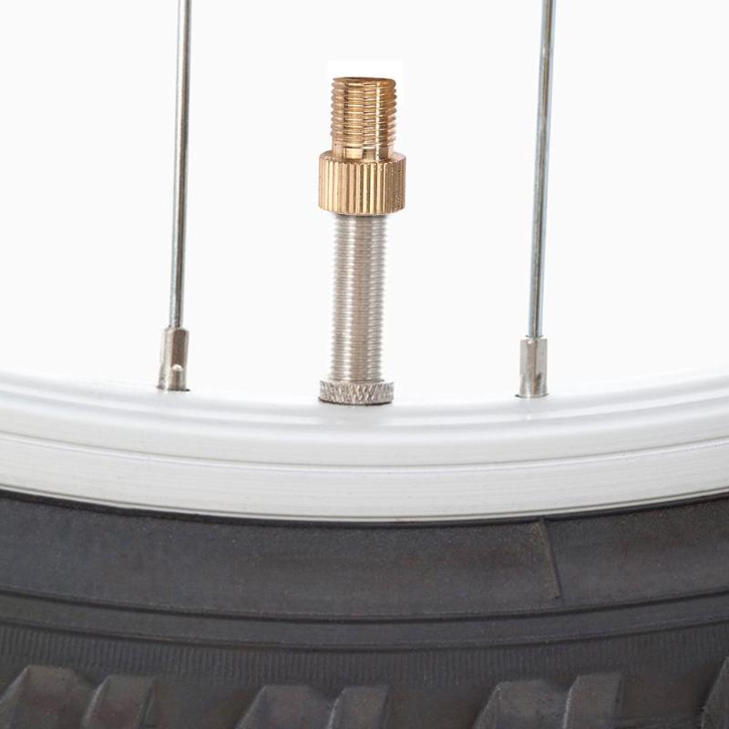 Boquillas de conversión de válvula de bicicleta de aleación de aluminio, adaptador de válvula Presta, accesorios de ciclismo, 3/8 piezas
