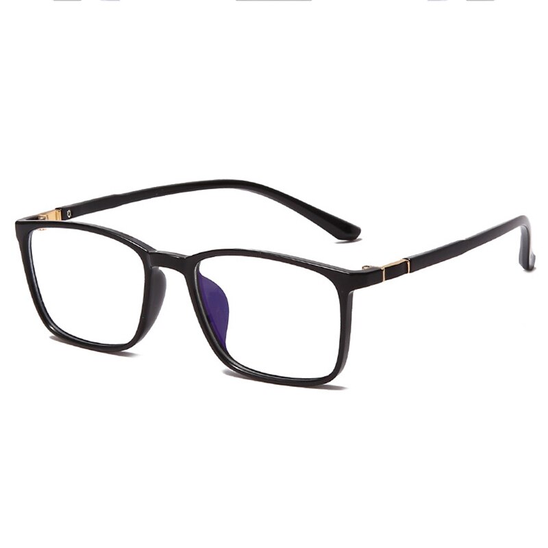 Blue Light Blocking Optical Glasses Frame for Men and Women Prescription Eyewear Frame Anti-Blue Ray Prescription Eyewear: Shinny Black