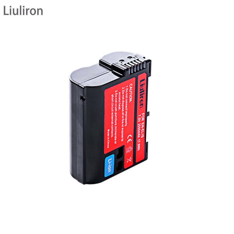 Batterie pour Nikon D500,D600,D610,D750,D7000,D7100,D7200,D800,D800E,D810,D810A v1, 2X EN EL15 EN-EL15 EN EL 15 EN EL15A