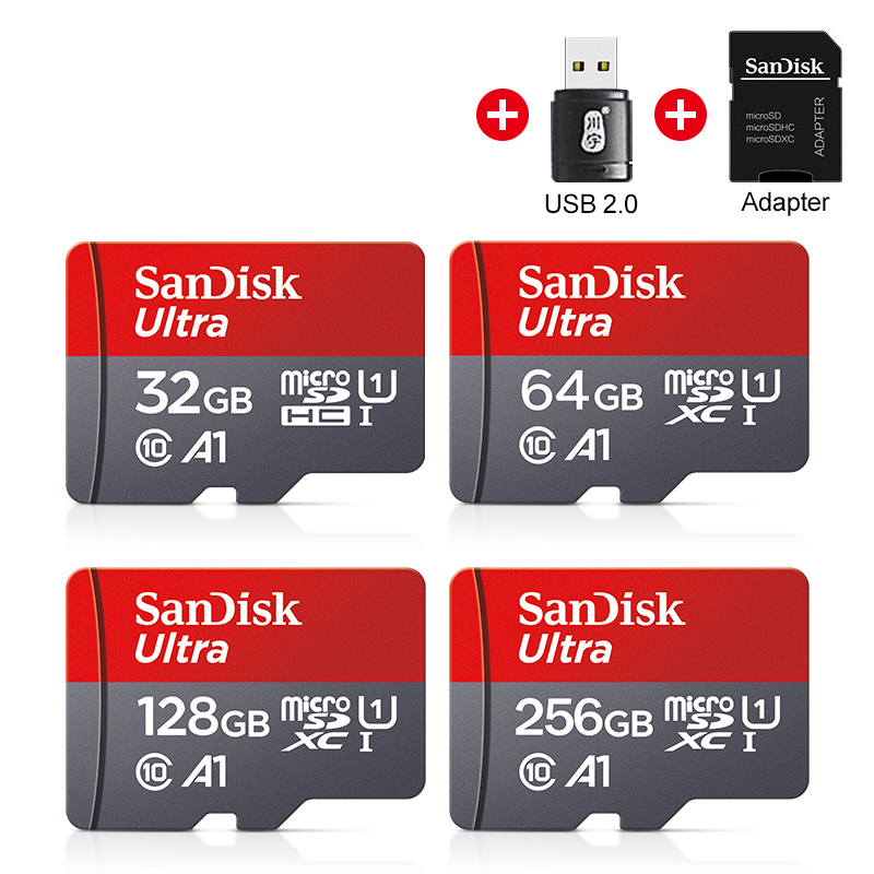 Carte mémoire Micro SD TF/SDCard 32 go 64 go 256 go 512 go 120 M/S Class10 UHS-1 Flash Ultra 128 go caméra/téléphone pour lecteur de carte/adaptateur