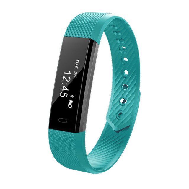 ID115 Banda Intelligente Contapassi Braccialetto Fitness SmartBand Allarme Orologio di Vibrazione Wristband pk ID107 fit bit miband2 Orologio Cuore: Green