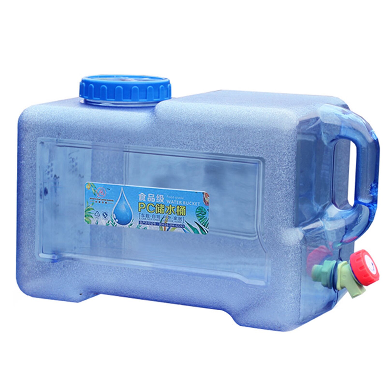 5/8/12L Self-driving Portable Water Tank Container with Faucet Car Driving Camping Hiking PC Thickened Water Bucket Container: 8L