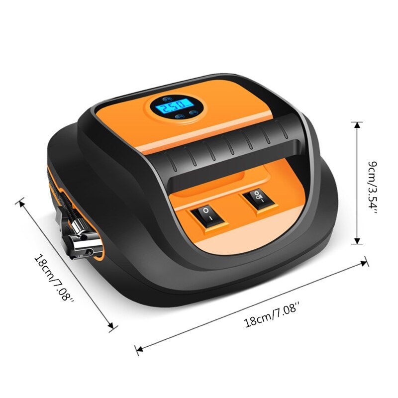 12V Portable Car Air Pump Digital Display Preset Tire Pressure Car Tyre Pump