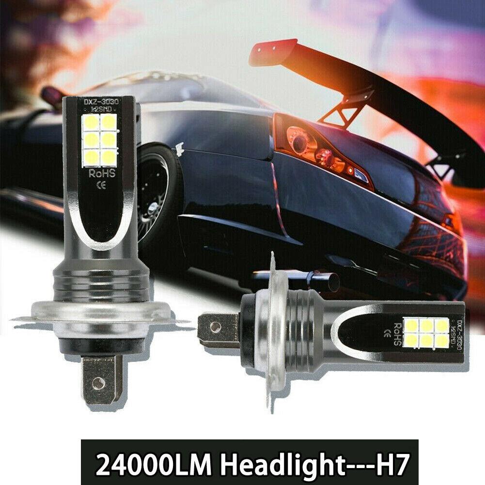 2Pcs H7 3030 12SMD Super Bright Auto Auto Koplamp Drl Led Fog Lamp Gloeilamp
