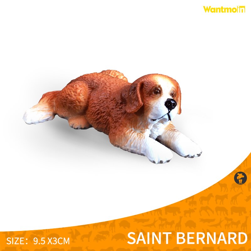 Wantmoin Een Effen Dier Model Set Van Twaalf Zodiac Ratten, Vee, Tijger, Konijn, snake En Pig Kinderen Speelgoed Cognitieve Model: Saint Bernard