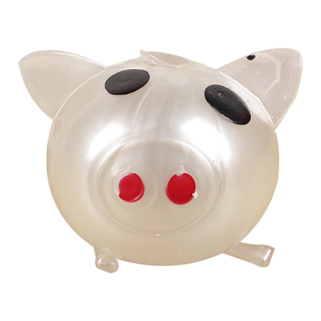 1Pc Jello Pig Cute Anti Stress Splat Water Pig Ball Vent Toy Soft Squishy Antistress Stress Relief Funny Educational Toys: White