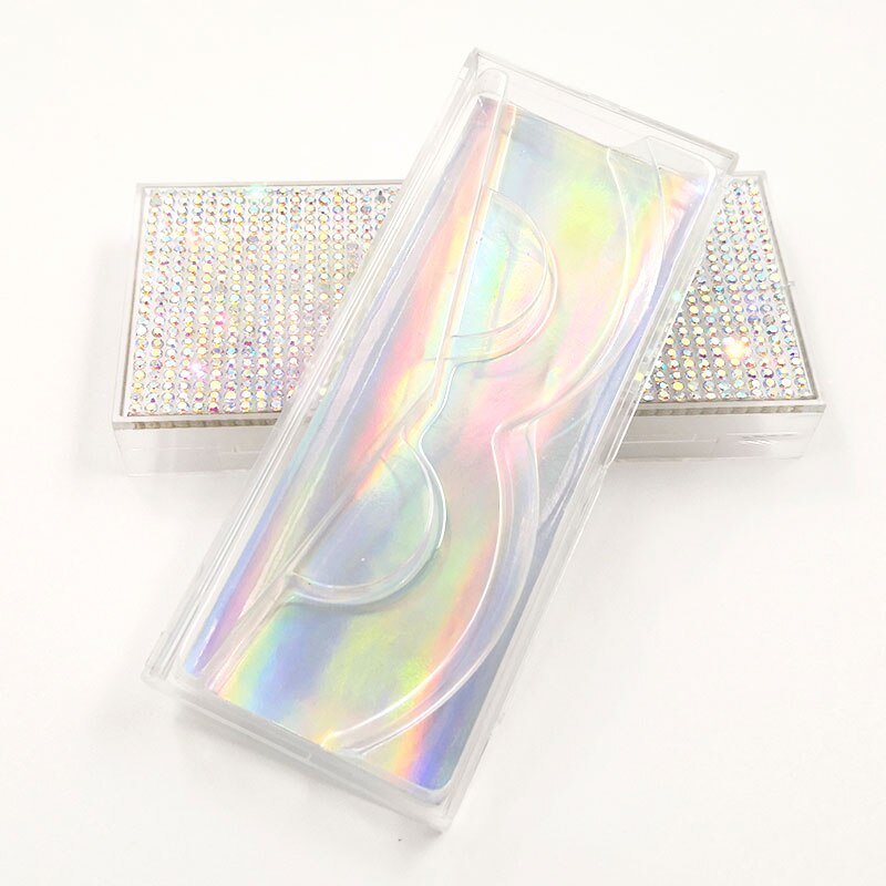 Neue Leere Diamant Lash Box Glitter Nerz Wimpern Fall ohne Wimpern Strass Wimpern Verpackung: K