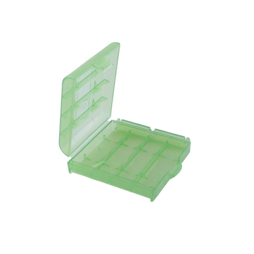 Elistooop Mini caja de almacenamiento de estuche protector de batería de plástico portátil para batería AAA/AA recargable cubierta completa