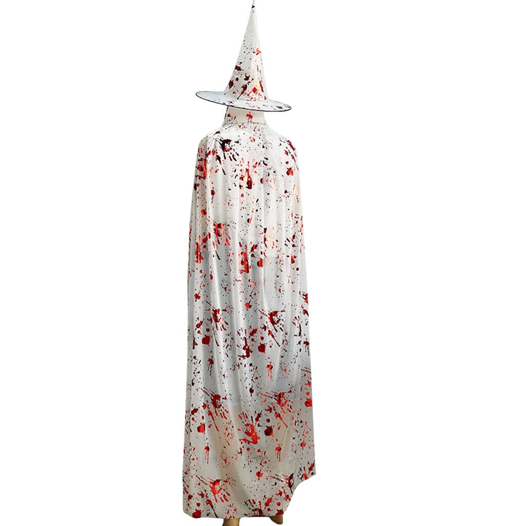 Unisex halloween kostumer mantel halloween fest utklädd cosplay mantel och hatt läskig kostym disfraces de halloween läskiga kostumer: B / M