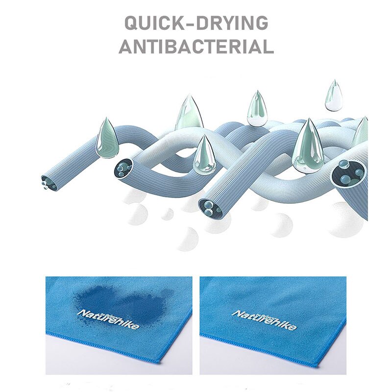 Naturehike – serviette de bain en microfibre ultralégère à séchage rapide, Portable, sport antibactérien, Camping, natation, Fitness, 1 pièces