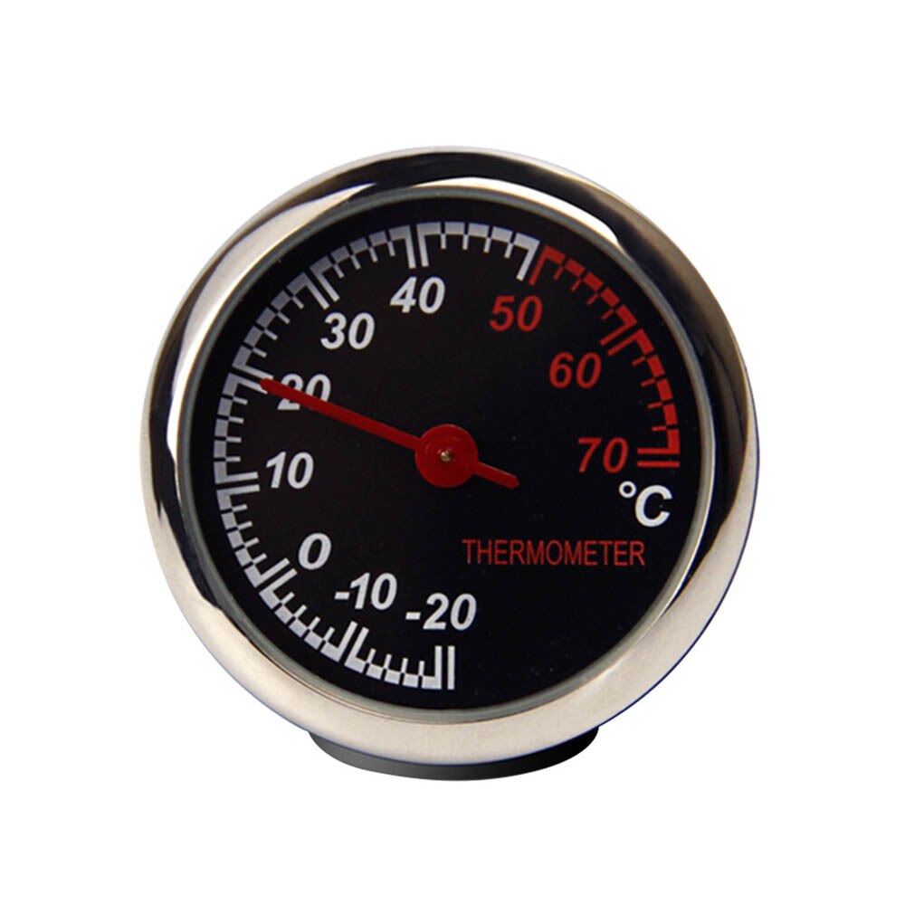 Auto Car Electronic Clock Automotive Mini Car Digital Thermometer Alloy Electronic Digital Quartz Dashboard Decorative: Thermometer