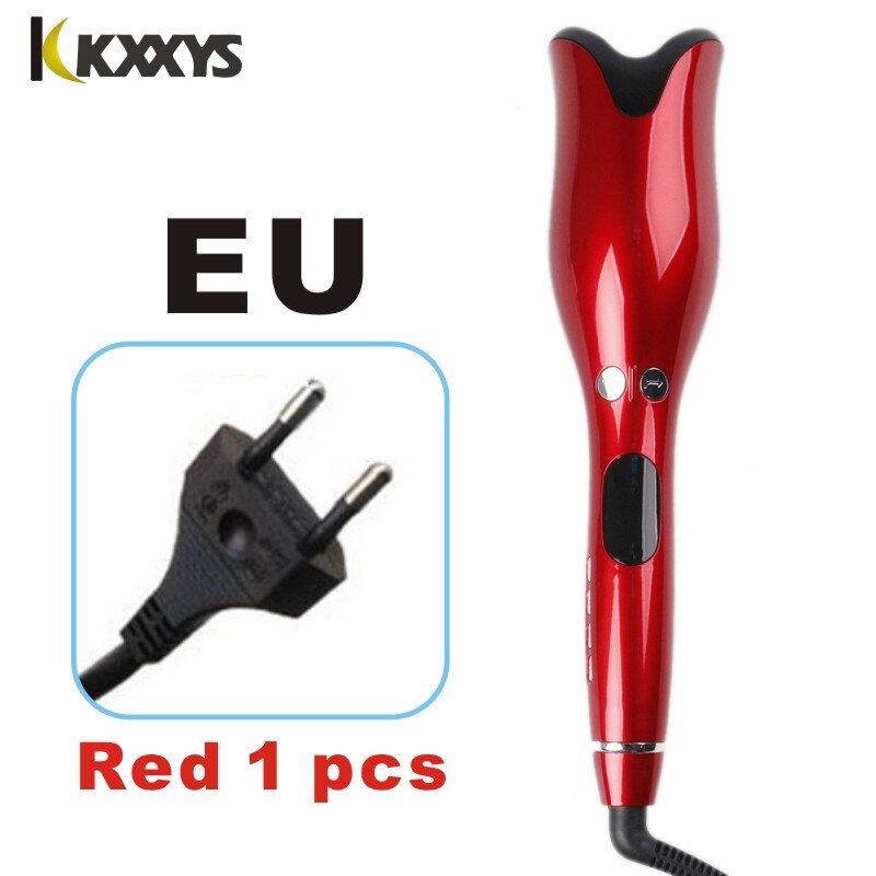 Fer à friser automatique Air bigoudi Air Spin céramique rotatif bigoudi Air Spin N baguette Curl 1 pouce magique cheveux bigoudi outil de coiffure: EU Red 1pcs