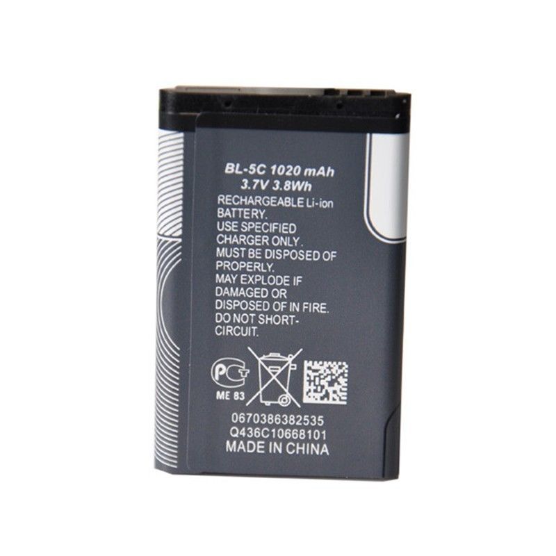 Original 3.7V 1020mAh BL-5C Li-ion Battery For Nokia 2610 2600 2300 6230 6630 phone speaker MP3 player Universal battery