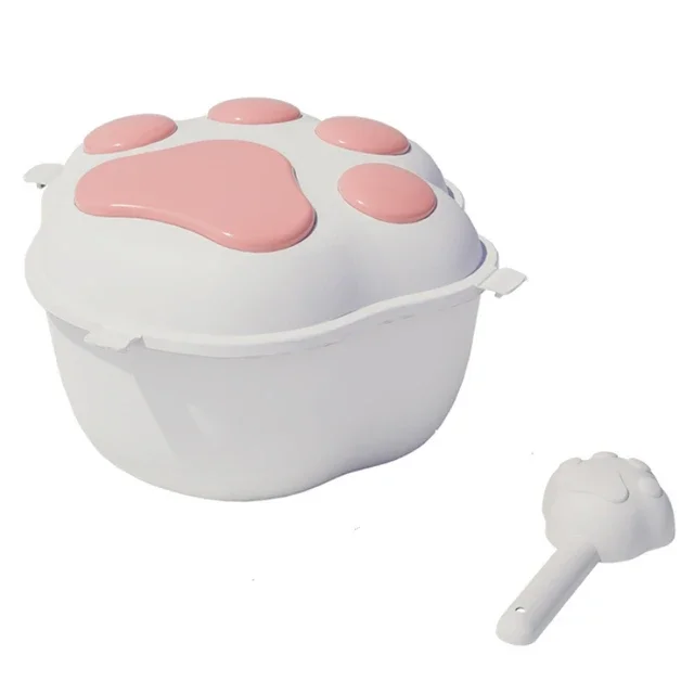 Tiernahrung Lagerung Container Hundefutter Lagerung Container Katzenfutter Box Feuchtigkeit-beständig Dichtung mit Messbecher Katze Trockenfutter Lagerung: Rosa