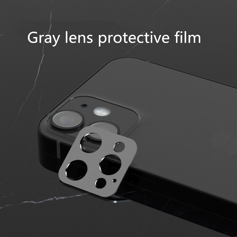 For IP 12 Mobile Phone Metal Lens Protective Film 12Pro Rear Camera Protective Film: 12Pro gray