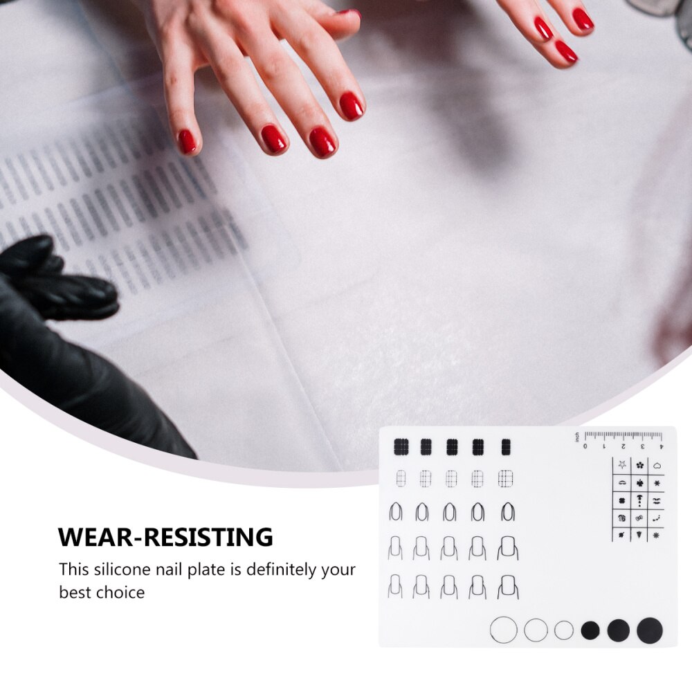 Nails Silicone Mat Nail Art Stamping Mats Manicure Mat Nail Polish Coloring Practice Pad Nail Sticker Guide Printing Table Cover