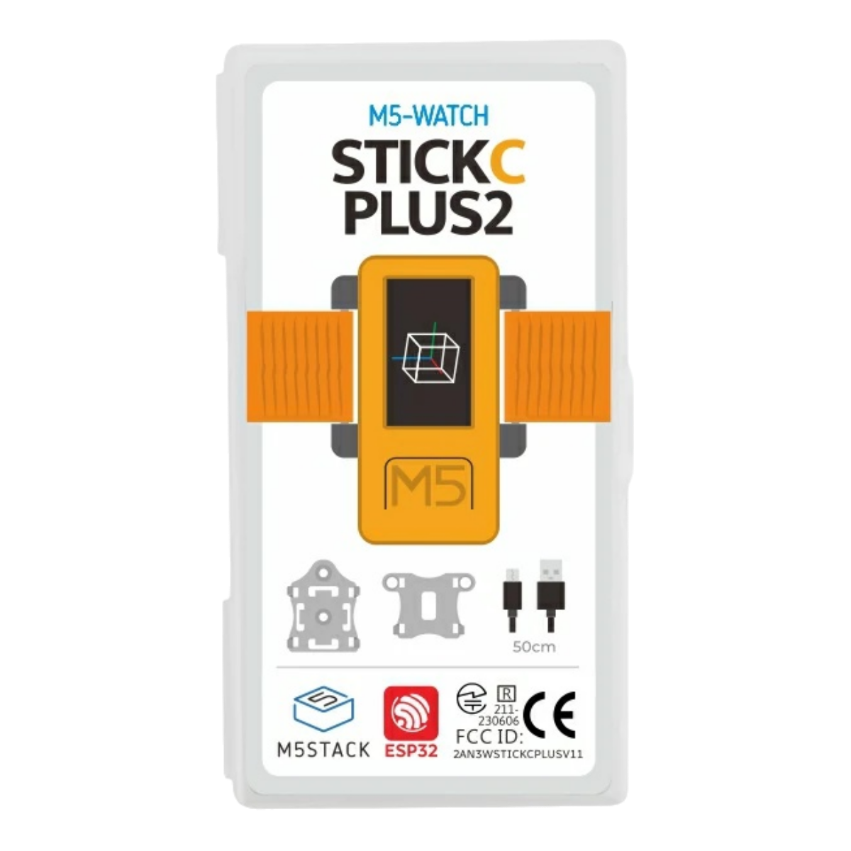 M5- stack officiell  m5 stickc plus 2 esp 32 mini iot-utvecklingskit 1.14- -tums tft-skärm iot-kontroller för uiflow: Svart