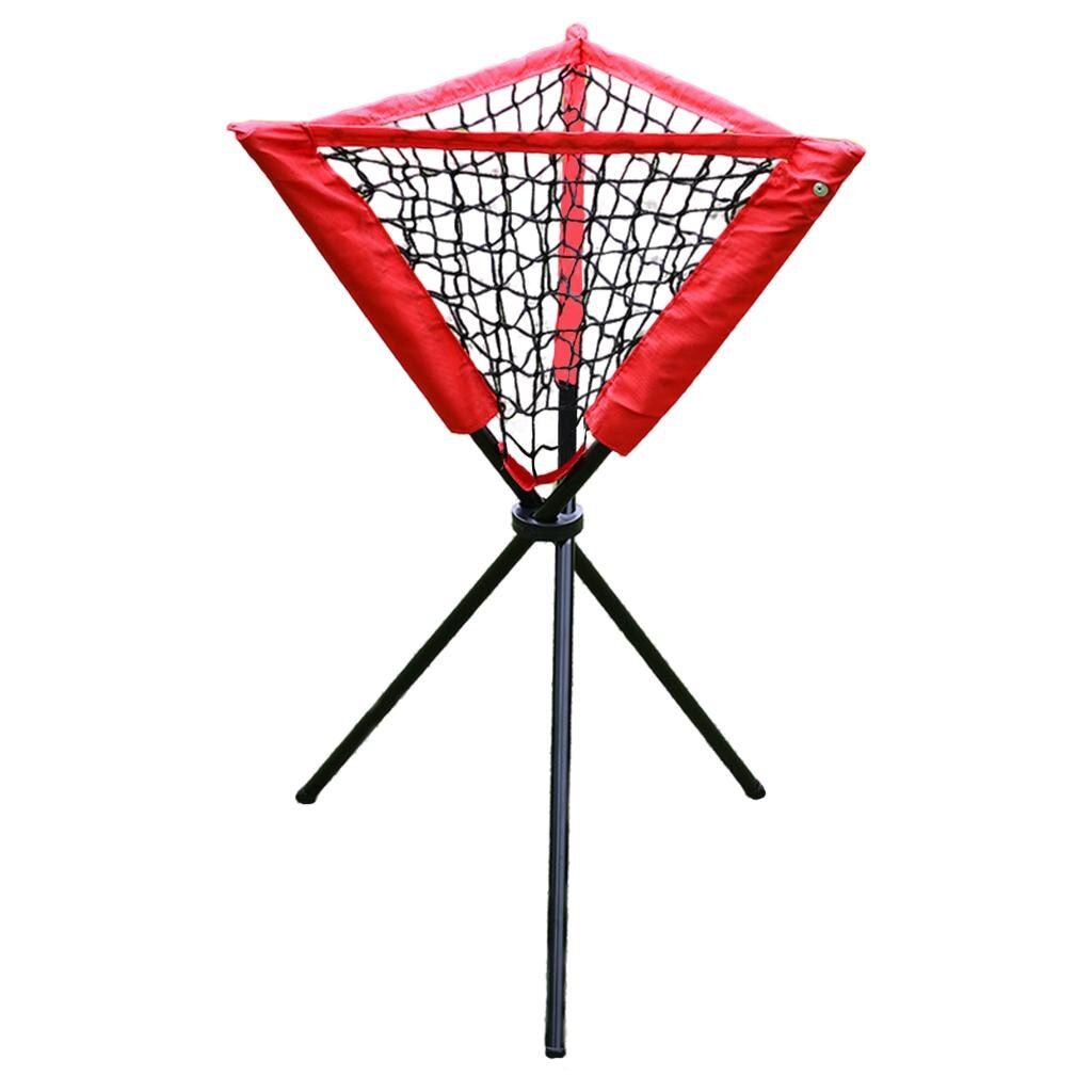Baseball Softball Practice Hitting Pitching Nets Baseball Softball Ball Caddy Portable Hitting Practice Ball Rack with Tote Bag