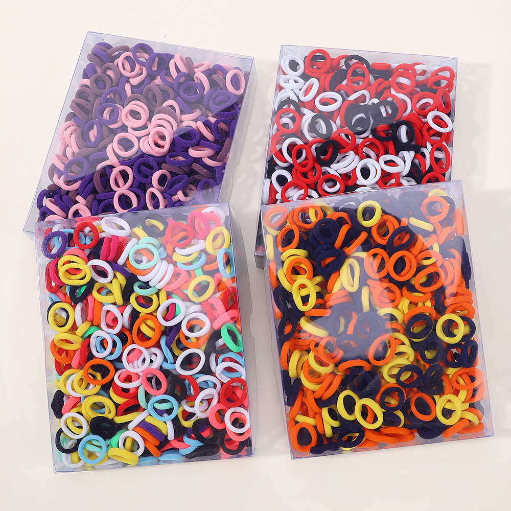 20/50/100 Uds. Lazos elásticos básicos coloridos de nailon para el cabello para niñas, coleta para sujetar, banda de goma, accesorios para el cabello para niños