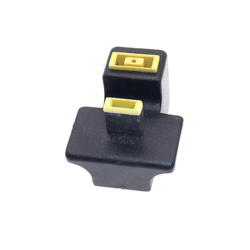1Piece 180 Degree Angled Rectangle Port Male to Female Extension Charger Adapter For Lenovo ThinkPad