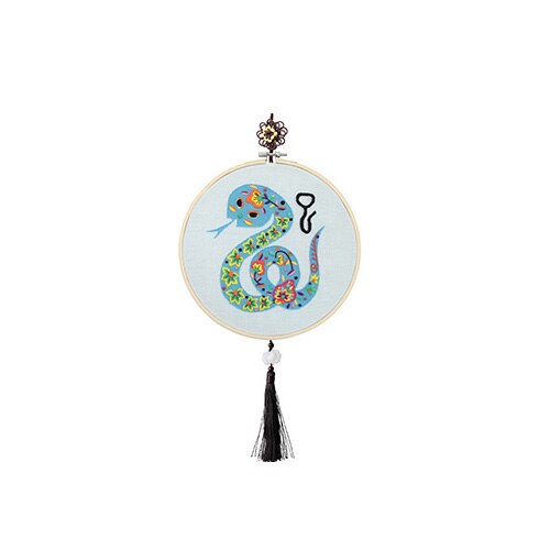 Handwerken Praktijk Kits Zodiac Diy Linten Borduren Voor Beginner Kruissteek Muurschildering Art Home Decoratie Voldoen Sets: snake