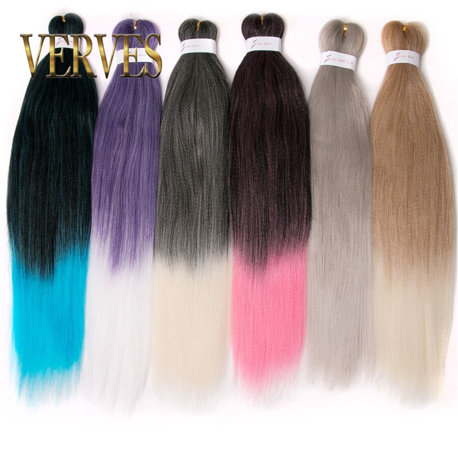 VERVES-Extensions de tresses Jumbo, 26 pouces, tresses synthétiques ombrées et 100 et g/pièce, tresses en Fiber résistantes à la chaleur