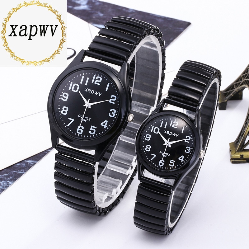 Eenvoudige Mannen Vrouwen Horloges Paar Flexibele Stretch Band Quartz Horloges Mode Man En Dames Dress Klok Horloges C109