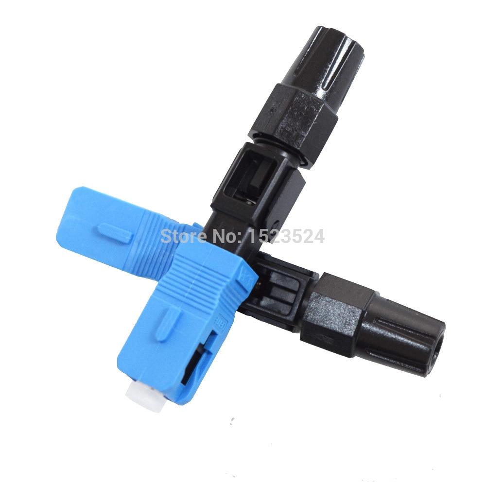 100 PCS Embedded SC UPC Fiber Optic Fast Connector FTTH single-mode fiber optic SC quick connector SC adapter Field Assembly