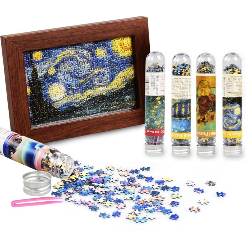 Children 150-piece Mini Tube Puzzle Pocket Mini Puzzle Painting Jigsaw Educational Toy