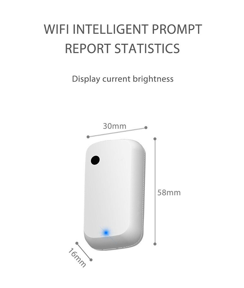 1pcs Tuya Smart Home Kit WIFI Illumination Sensor WiFi Brightness Sensor Alexa Google Home Smart Life USB Light Sensor