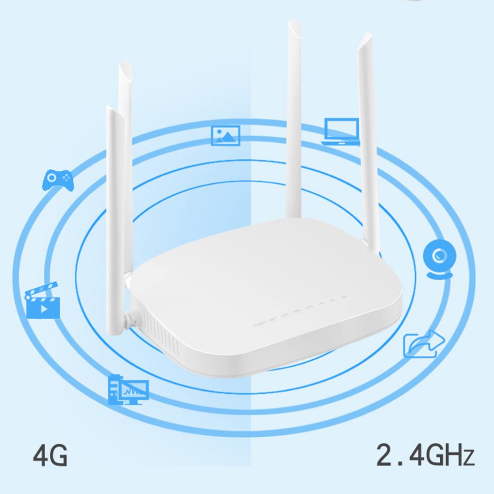 4g cpe router 3g 4g lte wifi router 300 mbps trådløs router med 4 stk eksterne antenner til understøttelse af flere driftstilstande