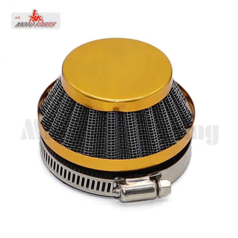 Cor mini dois tempos reequipado carburador do motor com filtro de ar para 49cc 50cc 60cc 66cc 80cc bicicleta motorizada: Gold