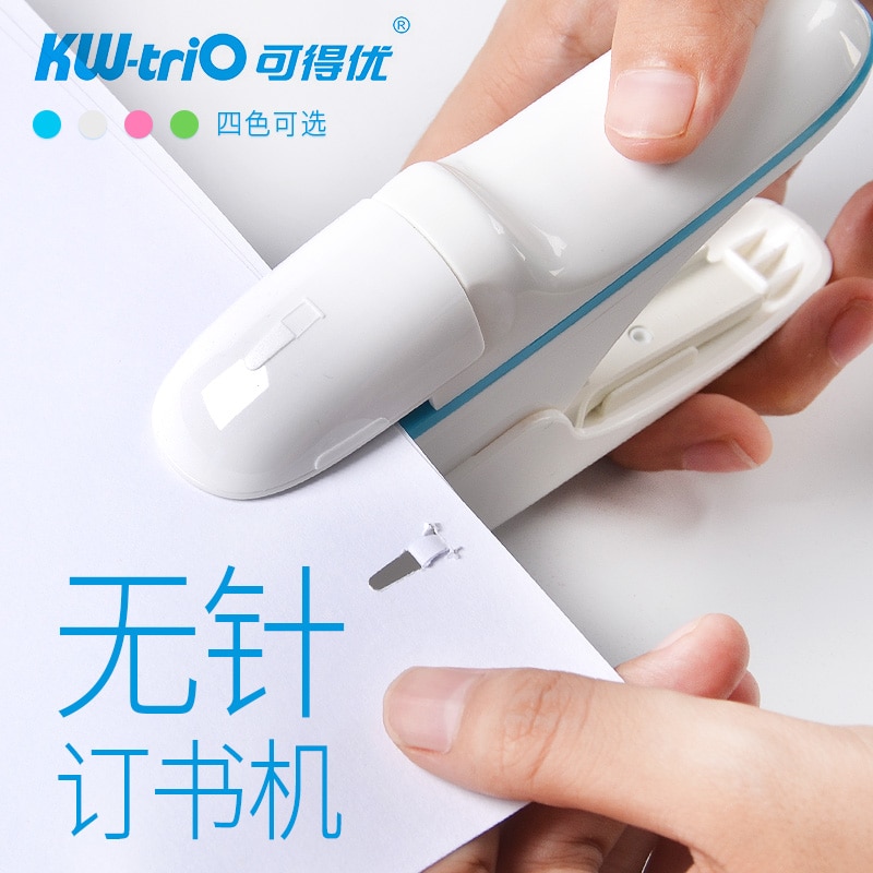 Stationery Office Thickening Paper Stapler Without Staples Labor-saving Stapleless Stapler Plastic Bookbinding Mini Stapler