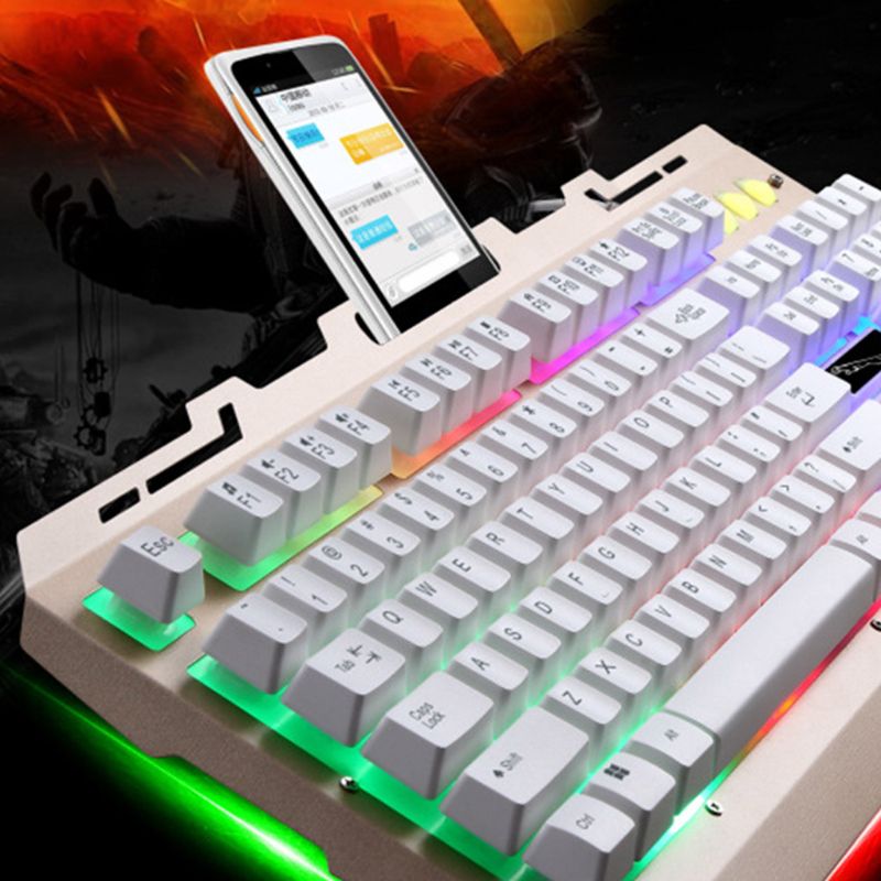 Wired USB RGB Gaming Keyboard Colorful LED Backlit Computer Gaming Keyboad