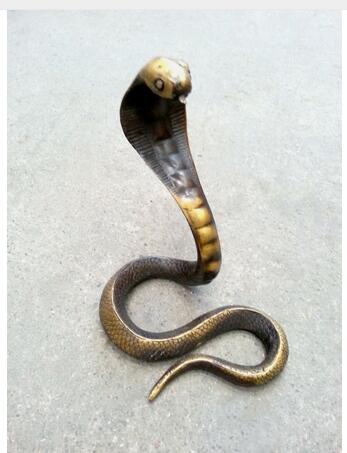 Copper Brass CHINESE crafts decoration Collection! Chinese Antique BRASS the king cobra pattern statue