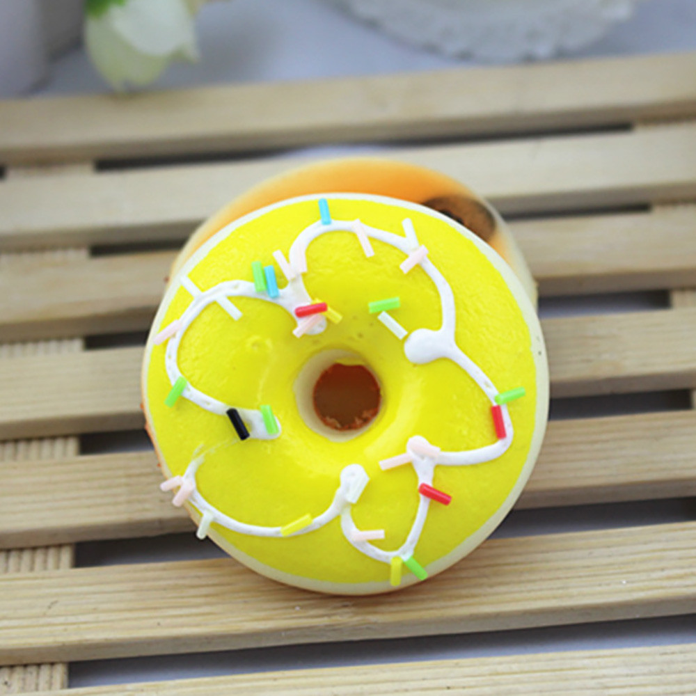 Simulation Nette Donut Squishy Squeeze Spielzeug Stressabbau Weiche Bunte Donut Duft Langsam Rising Spielzeug kawaii schreibwaren A1