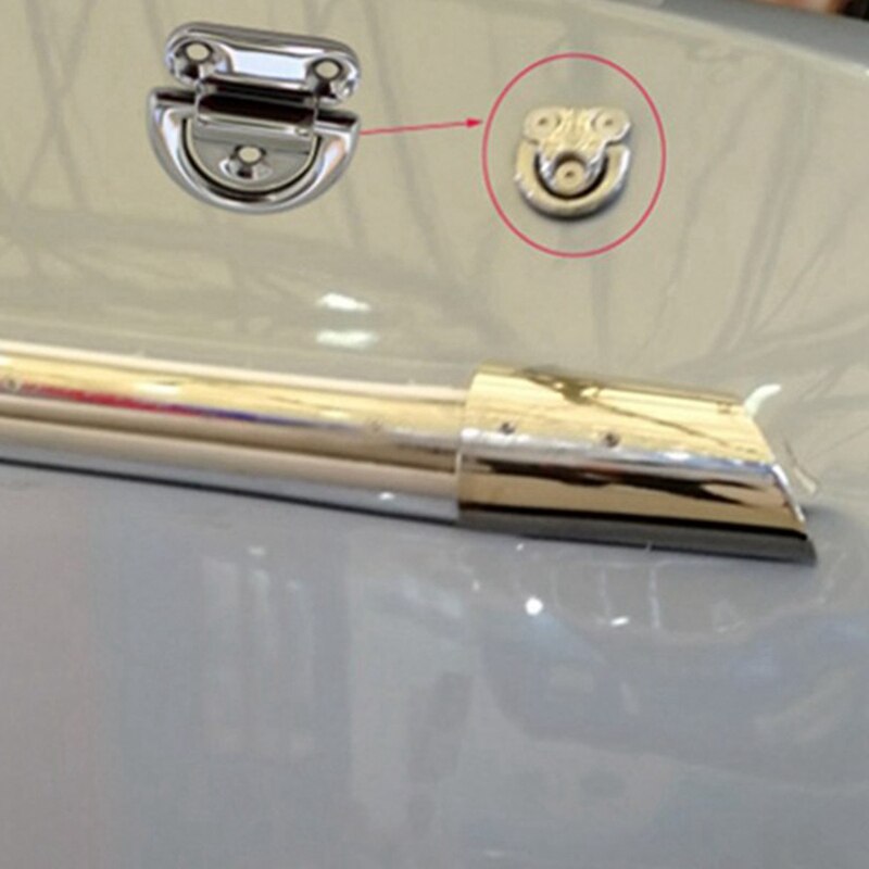 2 stuks 6mm opvouwbare dekmat ogen marine kwaliteit roestvrij staal d-ring met plaat voor marine boot jacht accessoires