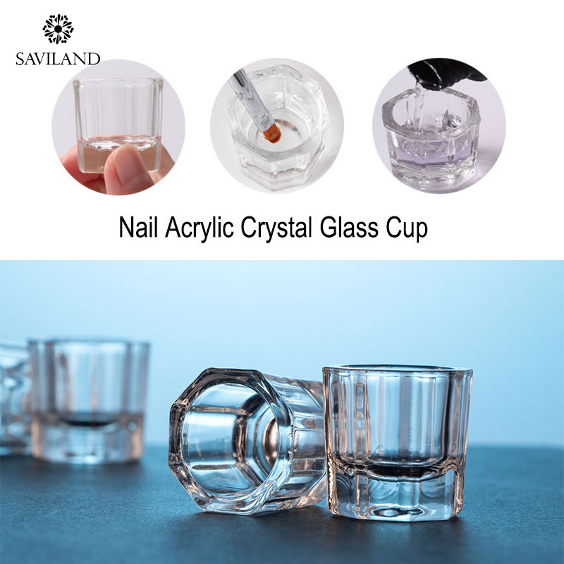 Saviland Kristallen Glazen Beker Poly Nail Gel Anti Oplossing Quick Uv Builder Voor Nagels Art Gel Vernis Extension Gereedschap